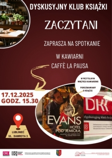 SPOTKANIE DYSKUSYJNEGO KLUBU KSIĄŻKI ZACZYTANI