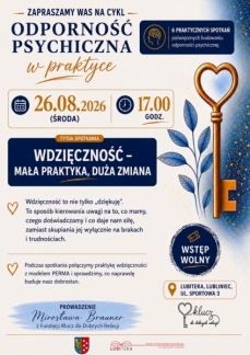 BEZPŁATNY CYKL WARSZTATÓW ODPORNOŚĆ PSYCHICZNA