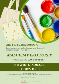 MALUJEMY EKO TORBY - WARSZTATY RĘKODZIELNICZE