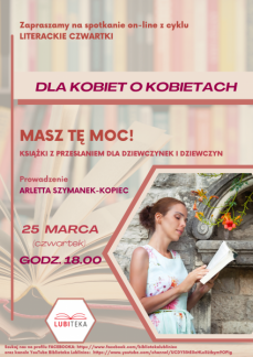 LITERACKIE CZWARTKI - DLA KOBIET O KOBIETACH: MASZ