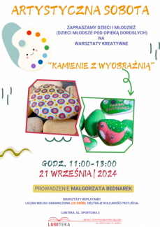 ARTYSTYCZNA SOBOTA - CZAS NA KREATYWNOŚĆ I ZABAWĘ!