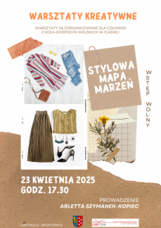 STYLOWA MAPA MARZEŃ: WARSZTATY KREATYWNE