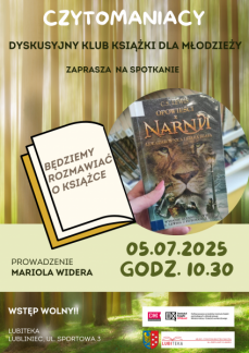 CZYTOMANIACY – DYSKUSYJNY KLUB KSIĄŻKI DLA MŁODZIE