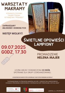 ŚWIETLNE OPOWIEŚCI: LAMPIONY - WARSZTATY MAKRAMY