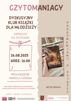 DYSKUSYJNY KLUB KSIĄŻKI DLA MŁODZIEŻY CZYTOMANIACY
